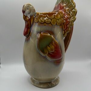 Turkey Gravy Boat Ceramic Pitcher Creamer Thanksgiving‎